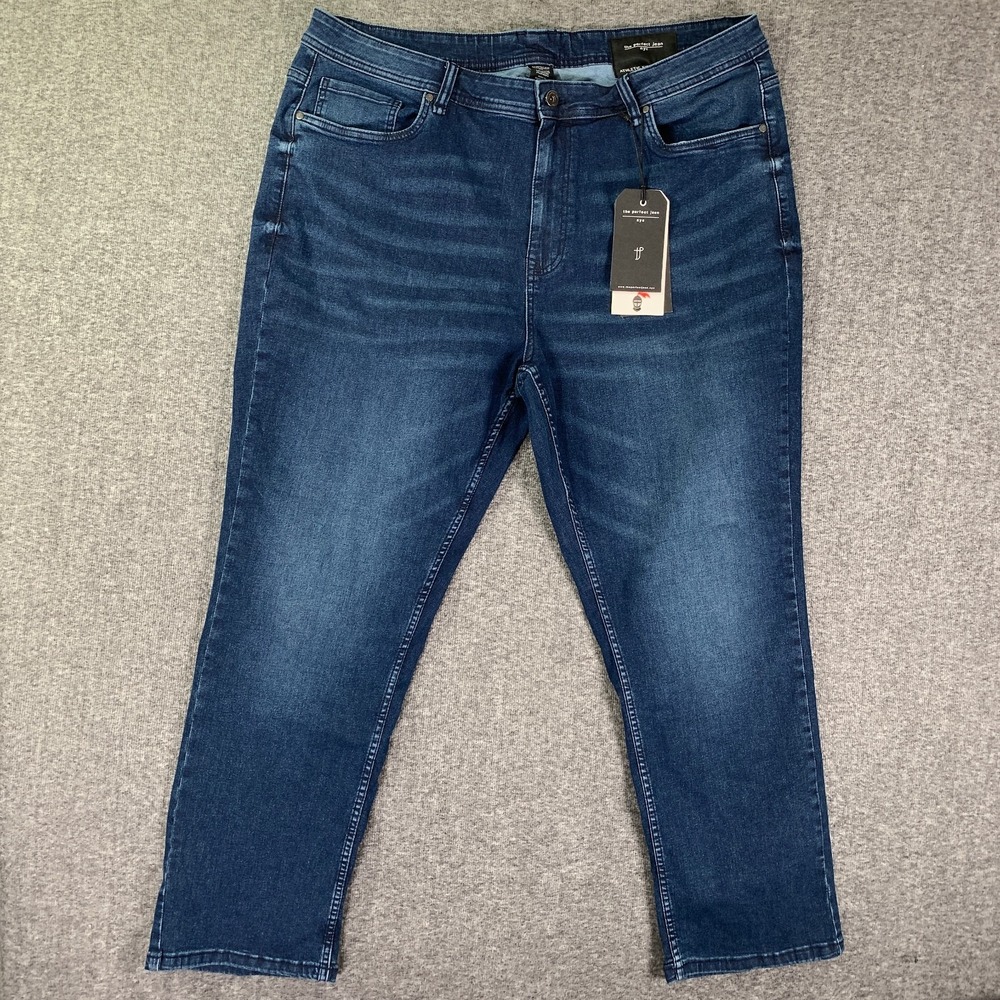 The Perfect Jean NYC Men 42x30 Knight DK Blue Athletic Fit NEW